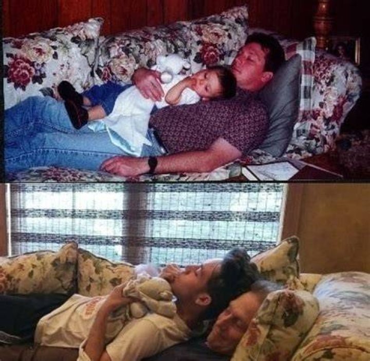 Ethan Cutkosky with his dad 